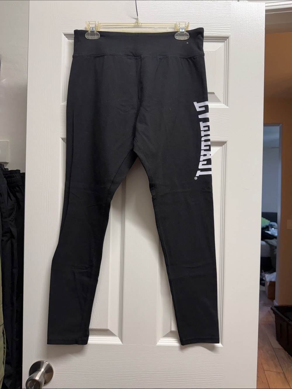 Everlast Black Leggings with White Side Logo